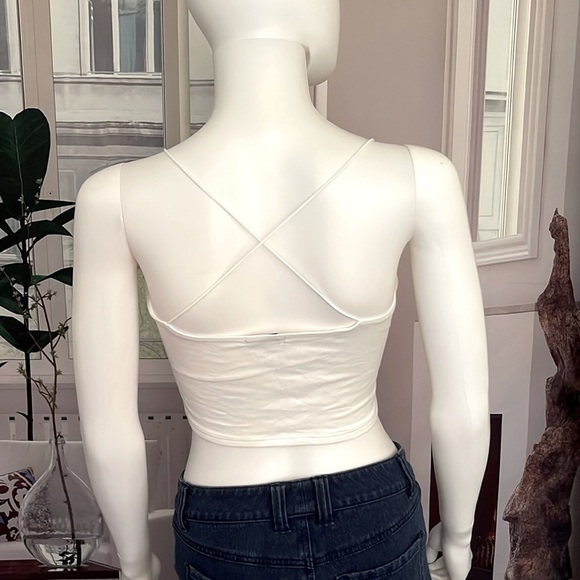 FASHION Nova White Doing Me Boo Double Layered Top. Size M. P - Picture 6 of 6